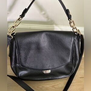 Black leather crossbody
